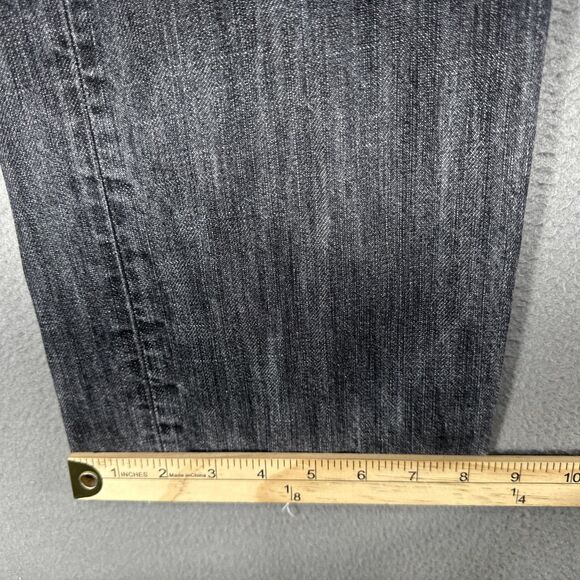Gap Jeans 1969 Mens 33x30 Gray Low Straight American Grunge Goth Emo Dark Denim - Picture 6 of 11